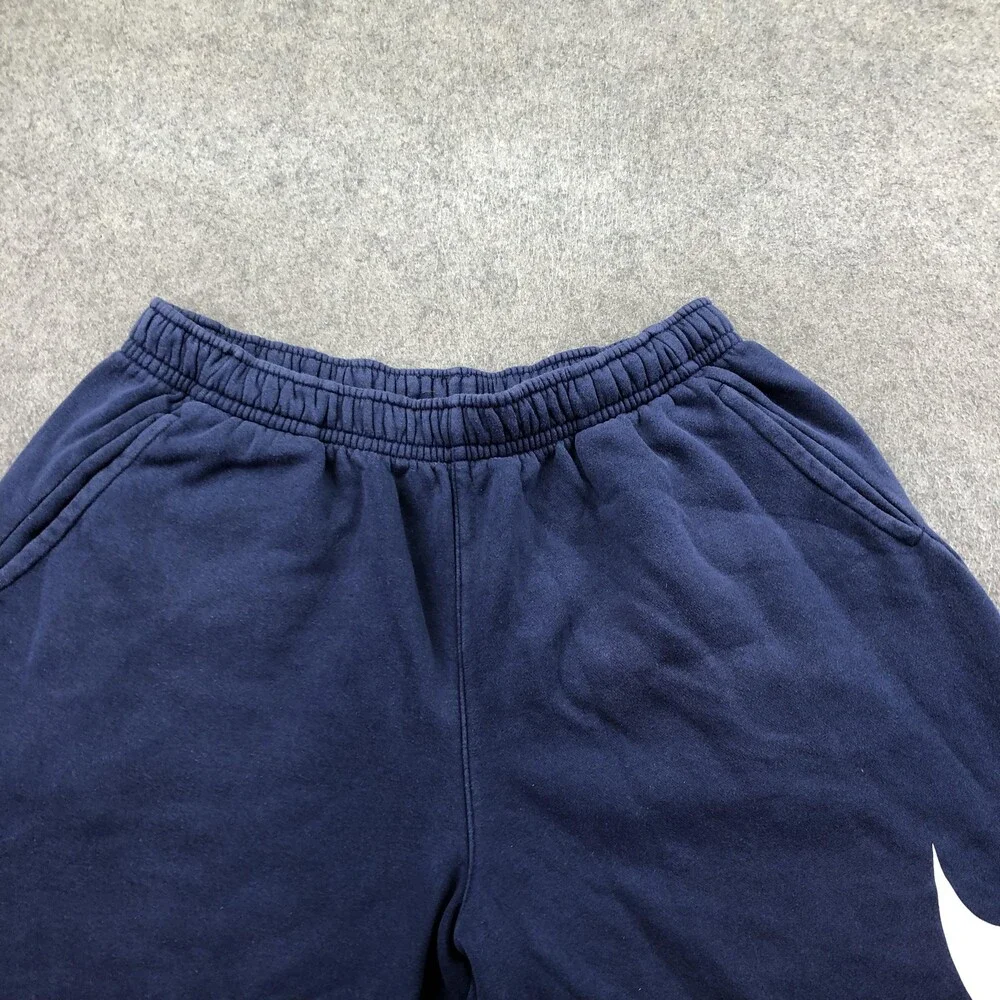 Nike Shorts Mens XL Blue Fleece Sweat 9 Inch Athletic Elastic Waist Pockets